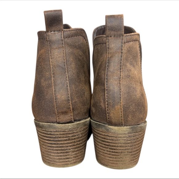 Rock & Candy Lipton Brown Microsuede Chelsea Ankle Boot with a Bloch Heel - Picture 5 of 12